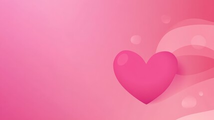 pink heart background, pink gradient and simple vector design
