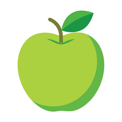 green apple vector illustration