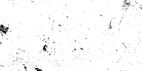 Grunge texture white and black scratches and stains, overlay texture composed of irregular graphic elements and various black grunge effects, The grunge surface is covered with scratches.