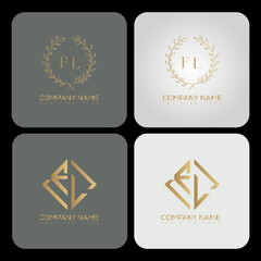 FL luxury typography letter logo. FL Creative style logo but still simple lettering and modern.