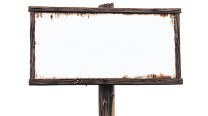 Rustic Wooden Sign Blank Template Design old art aged road isolated on transparent background