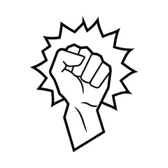 Empowering Raised Fist, Strength, Protest, Power, Rebellion, Revolution, Unity, Solidarity, Fight, A