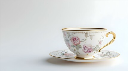 Obraz premium tea cup on a white background