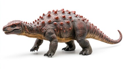 Fototapeta premium A detailed model of a spiked dinosaur, showcasing realistic textures and features.