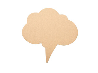 Paper speech bubble blank shape isolated on a white background