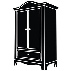 Modern Minimalist Wardrobe Vector Illustration | AI, EPS File