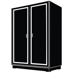 Modern Minimalist Wardrobe Vector Illustration | AI, EPS File