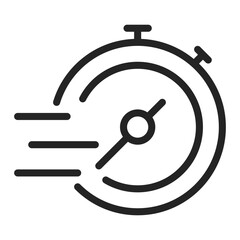 Timer Clock Line Icon