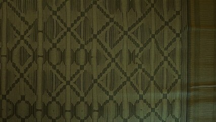 Olive Green Geometric Textile Pattern - Detailed Close-Up