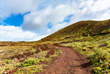 Hiking trail, Island Fuerteventura, Canary Islands, Spain, Europe.