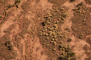 Aerial views of the landscape surrounding Kings Canyon, Watarrka National Park - Northern Territory.	
