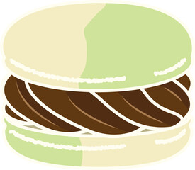 Macaron 마카롱 일러스트 디저트 카페 메뉴  
Dessert, cafe, menu, snack