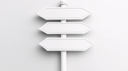 Obraz premium blank directional signpost for creative design projects