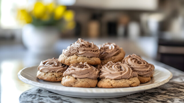of cookies with a surprising twist, where the frosting is actually soap, placed on a kitchen counter 