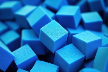Obraz premium Blue foam blocks Upholstery foam