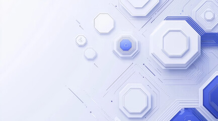 Obraz premium Modern blue technology background with circuit patterns