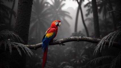Scarlet Macaw in the Jungle