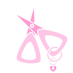 pink scissors and comb
