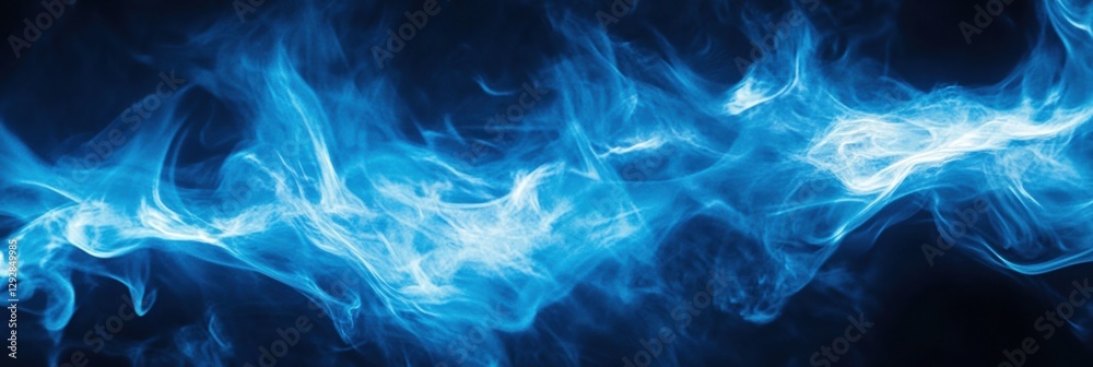 Aufkleber bright blue gas flame casting a vibrant glow in a controlled environment. generative ai