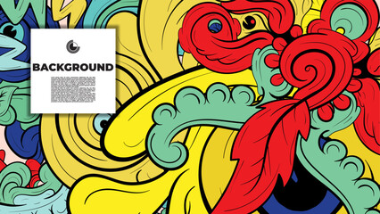 Beautifully designed colorful abstract vector background featuring fractal shapes, perfect for poster, banner, and fabric print applications.