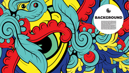 Beautifully designed colorful abstract vector background featuring fractal shapes, perfect for poster, banner, and fabric print applications.