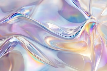 Abstract Iridescent Liquid Design