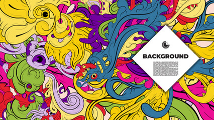 Beautifully designed colorful abstract vector background featuring fractal shapes, perfect for poster, banner, and fabric print applications.