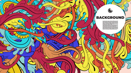 Obraz premium Beautifully designed colorful abstract vector background featuring fractal shapes, perfect for poster, banner, and fabric print applications.