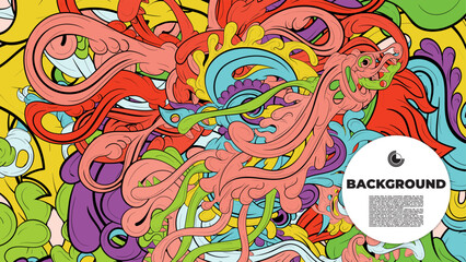 Obraz premium Beautifully designed colorful abstract vector background featuring fractal shapes, perfect for poster, banner, and fabric print applications.