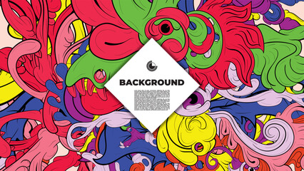 Beautifully designed colorful abstract vector background featuring fractal shapes, perfect for poster, banner, and fabric print applications.