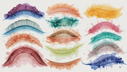 Creative watercolor patterns art studio digital art vibrant environment artistic viewpoint