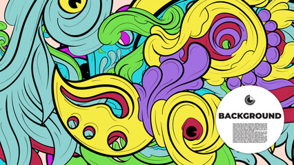 Naklejka premium Vibrant Abstract Pattern Collection with Placeholder Text for Web Design, Landing Pages, Social Media, and Print Templates – High-Quality Stock Graphics