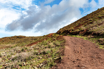 Hiking trail, Island Fuerteventura, Canary Islands, Spain, Europe.