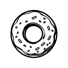 donut icon, line style