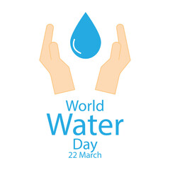 World Water Day March 22 Campaign Vector Illustration, Banner, Poster, Greeting Card