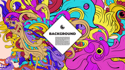 Dynamic vector wallpaper with colorful fractal patterns and layouts, perfect for your poster, banner, and fabric print needs.