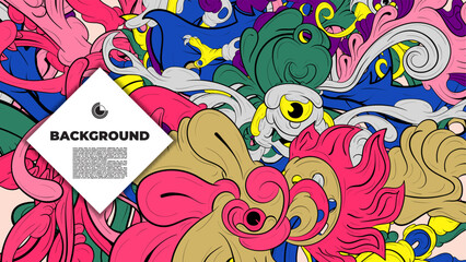 Dynamic vector wallpaper with colorful fractal patterns and layouts, perfect for your poster, banner, and fabric print needs.