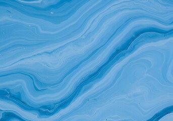 Abstract Blue Liquid Marble Texture: Serene Swirls of Color