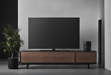 Flat-Screen Television with Dark Gray Frame