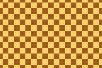 市松クッキーのシームレスパターン　ショートブレッド