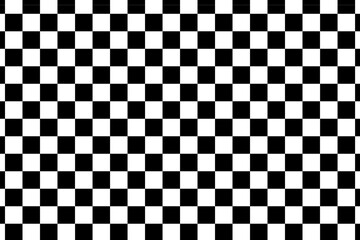 Fototapeta premium チェッカー模様のシームレスパターン 市松模様 モノクロ 和柄 背景