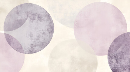 Soft Pastel Overlapping Circles in Lavender and Cream
