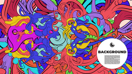 Naklejka premium Stunning vector art featuring colorful abstract patterns and fractal shapes, perfect for creating eye-catching designs for posters, banners, and fabric.