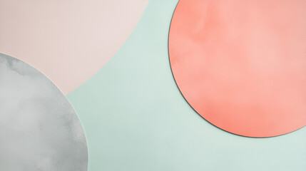 Minimalist Art Set Featuring Pastel Watercolor Geometric Design, Elegant Watercolor Abstract Posters in Soft Tones