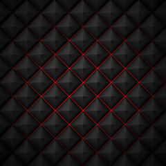 Obraz premium Luxury black background with diamond pattern texture background