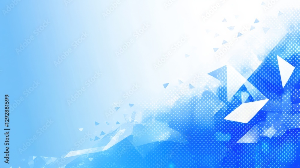 Poster abstract blue gradient background with geometric shapes and soft textures for design use