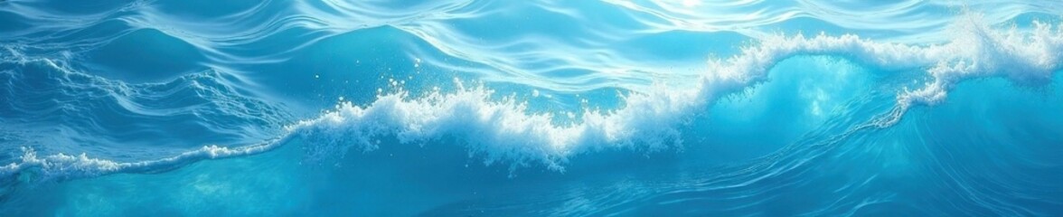 Obraz premium Fluid blue water flow, Aegean marble, coastal summer , pattern, summer