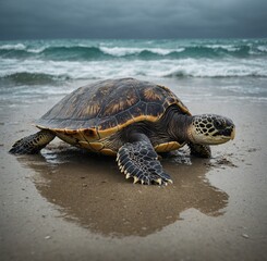 Obraz premium turtle on the beach