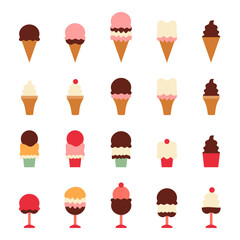 Bright Ice Cream Icons