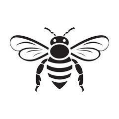 Bumblebee Silhouette clipart on a white background